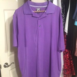 Mens golf shirt in purple
